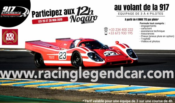 Louez une Porsche 917 Replica aux 12 heures de Nogaro